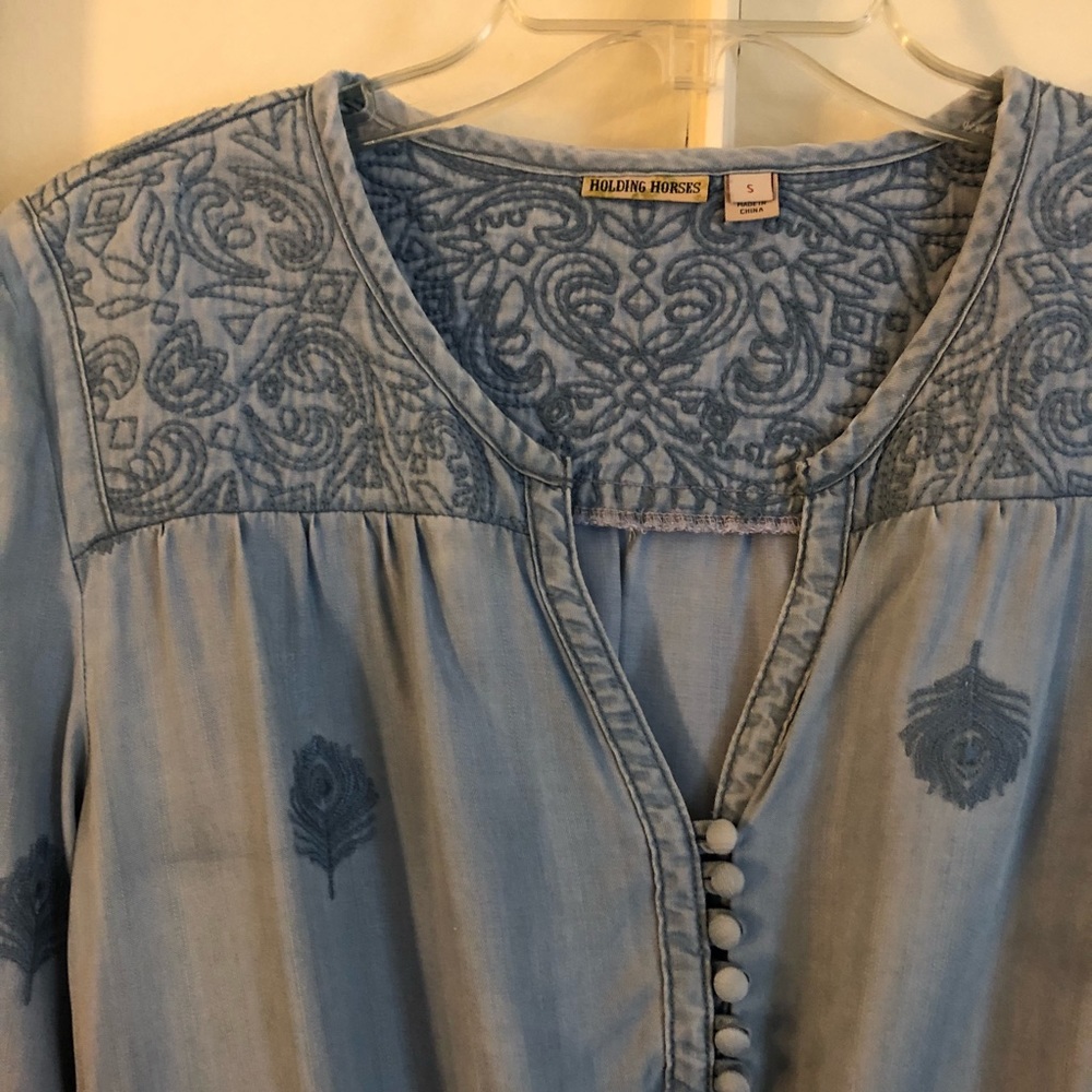 Holding Horses Riley Chambray Dress - S - Picture 4 of 7